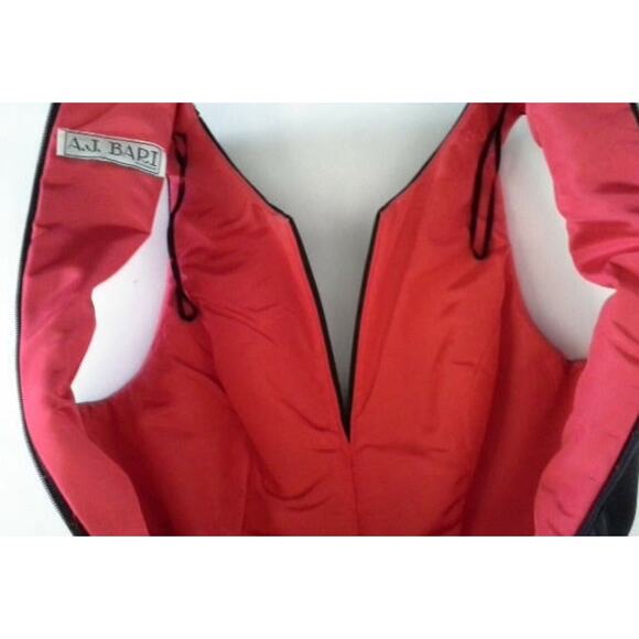 Vintage Little Black Dress A.J. BARI 90s Retro Prom Cocktail Party Dress Flare - Picture 10 of 10